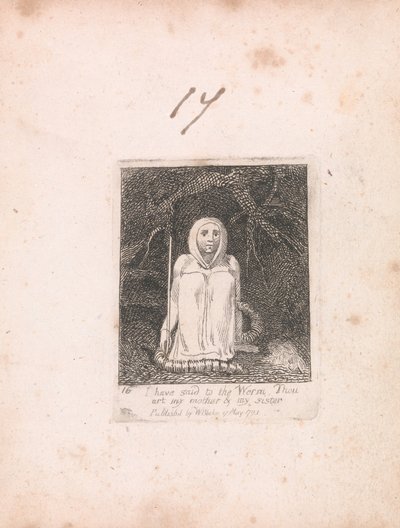 For Children. The Gates of Paradise, Plate 18, I have said to the Worm... by William Blake